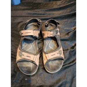 ECCO Receptor Technology Mens Sandals Brown Leather Sport Hiking Size US 11-11.5